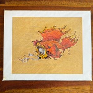 Surrealism and Fantasy Art Print - Original, signed and dated by artist.